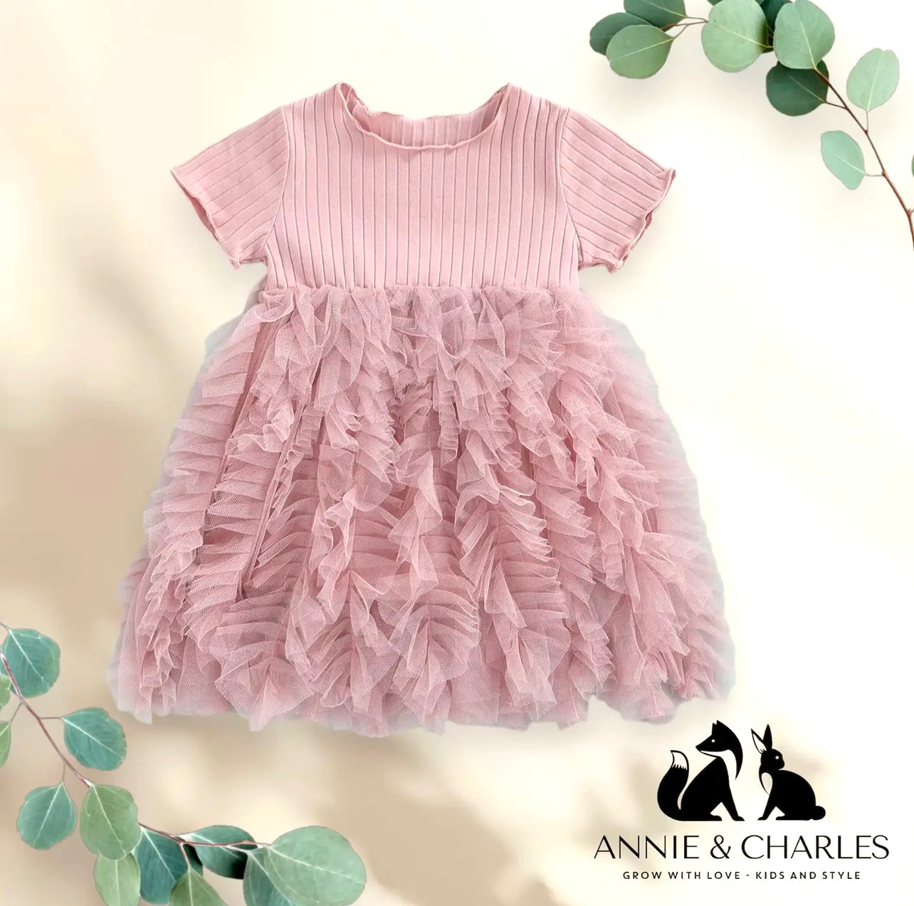 Annie and charles elle short sleeved Tulle dress