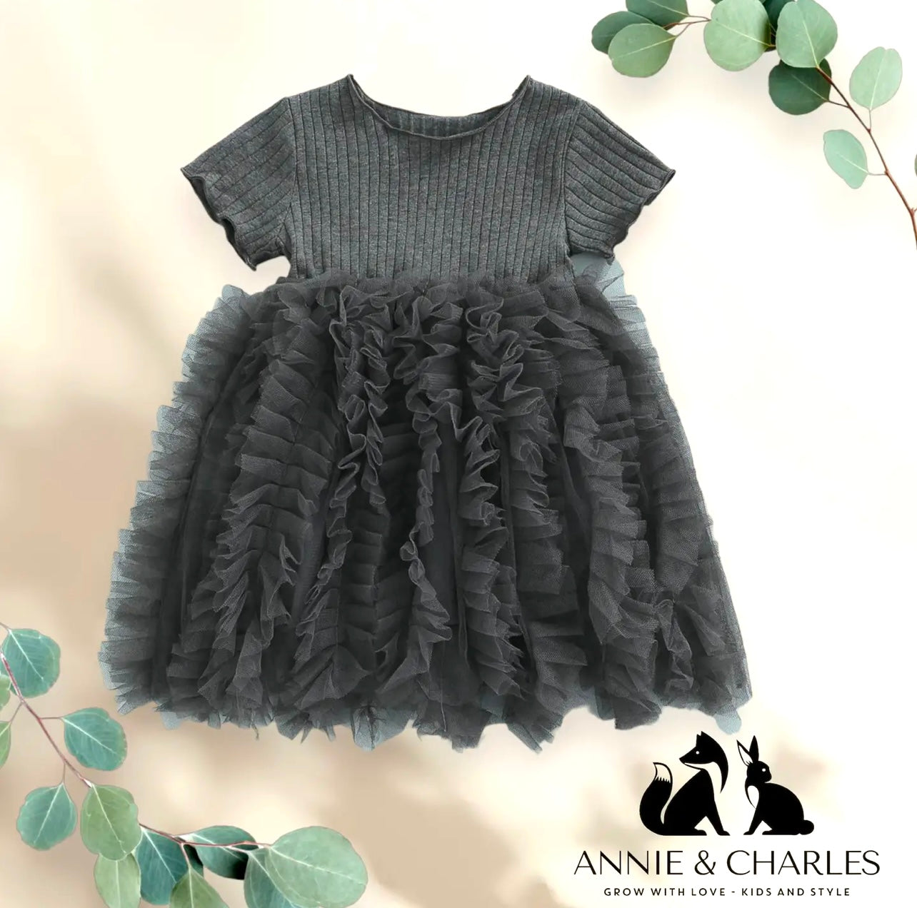 Annie and charles elle short sleeved Tulle dress