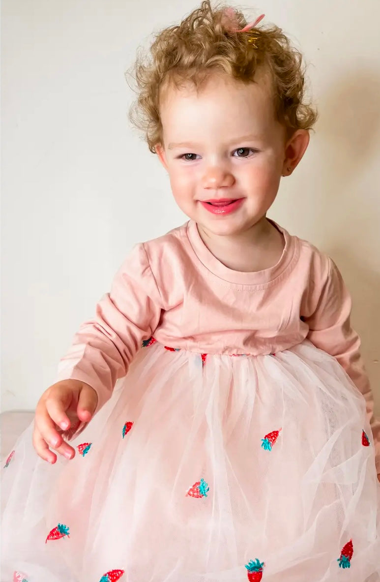 Annie and charles strawberry tulle dress