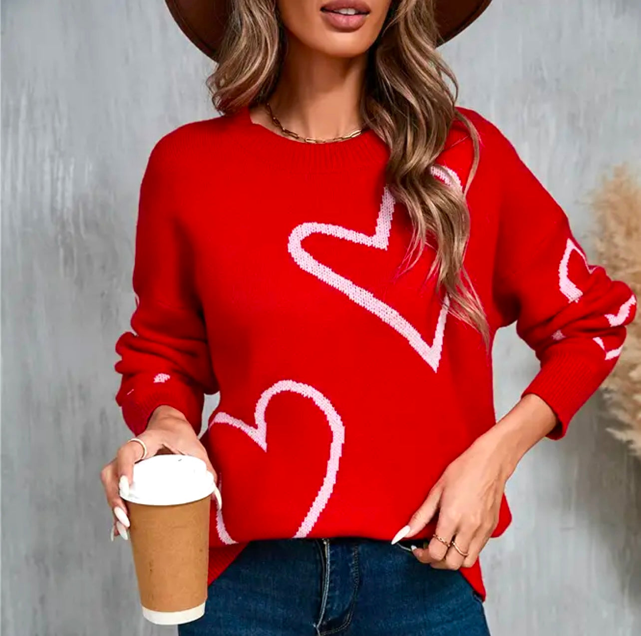 Heart valentine’s day sweater