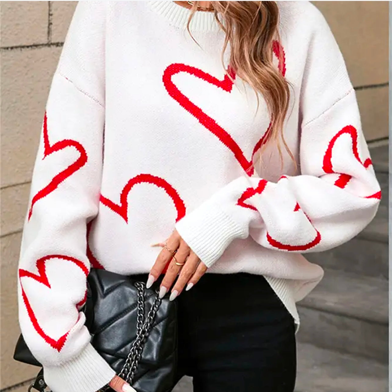 Heart valentine’s day sweater