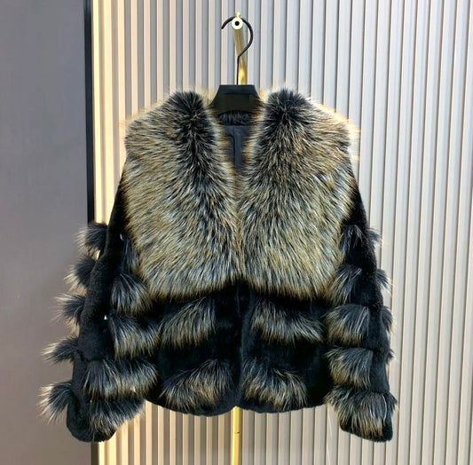 Chic Faux Mink Fur Coat