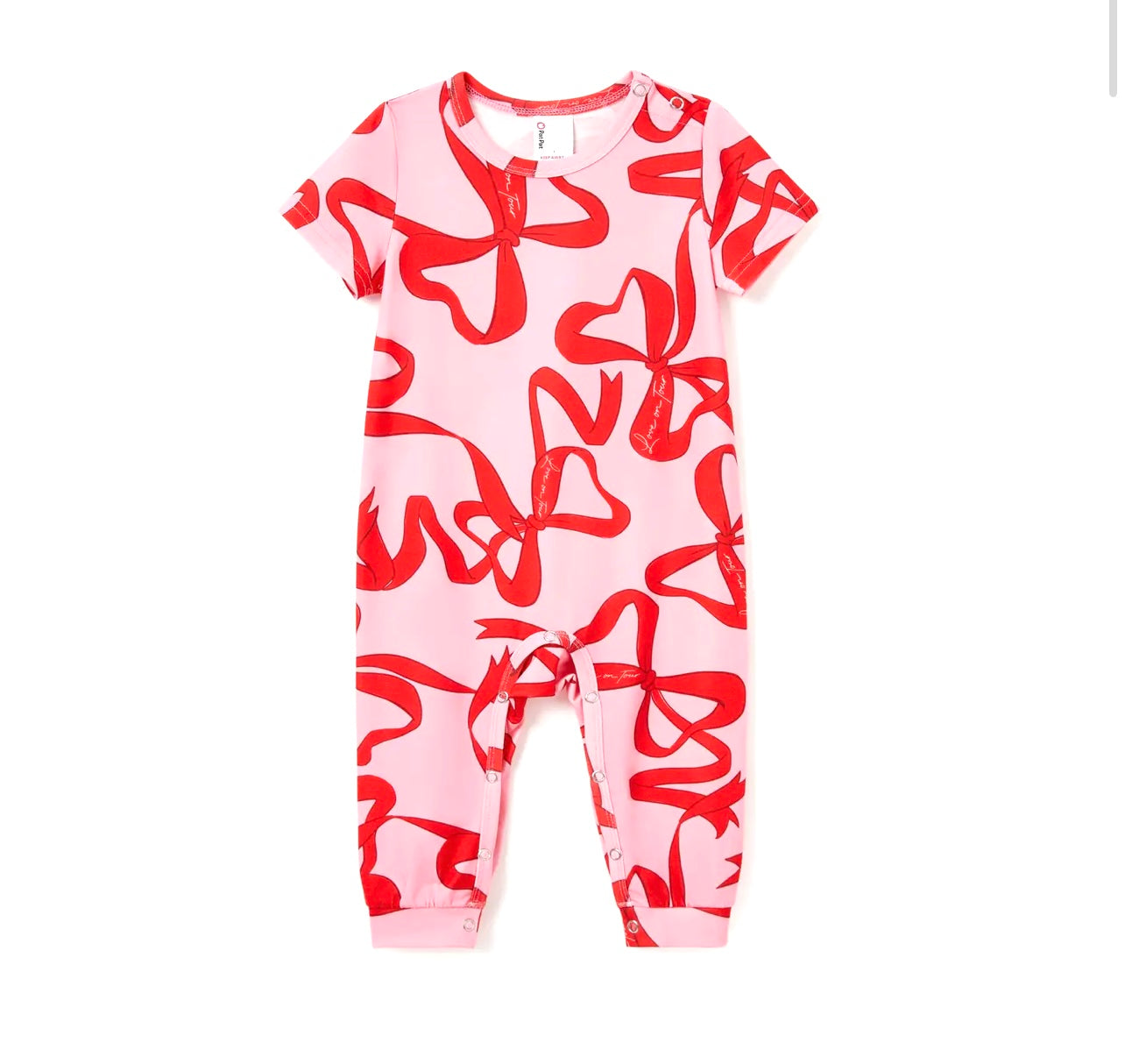 Valentine's Day Mommy and Me heart shape pink pajamas set